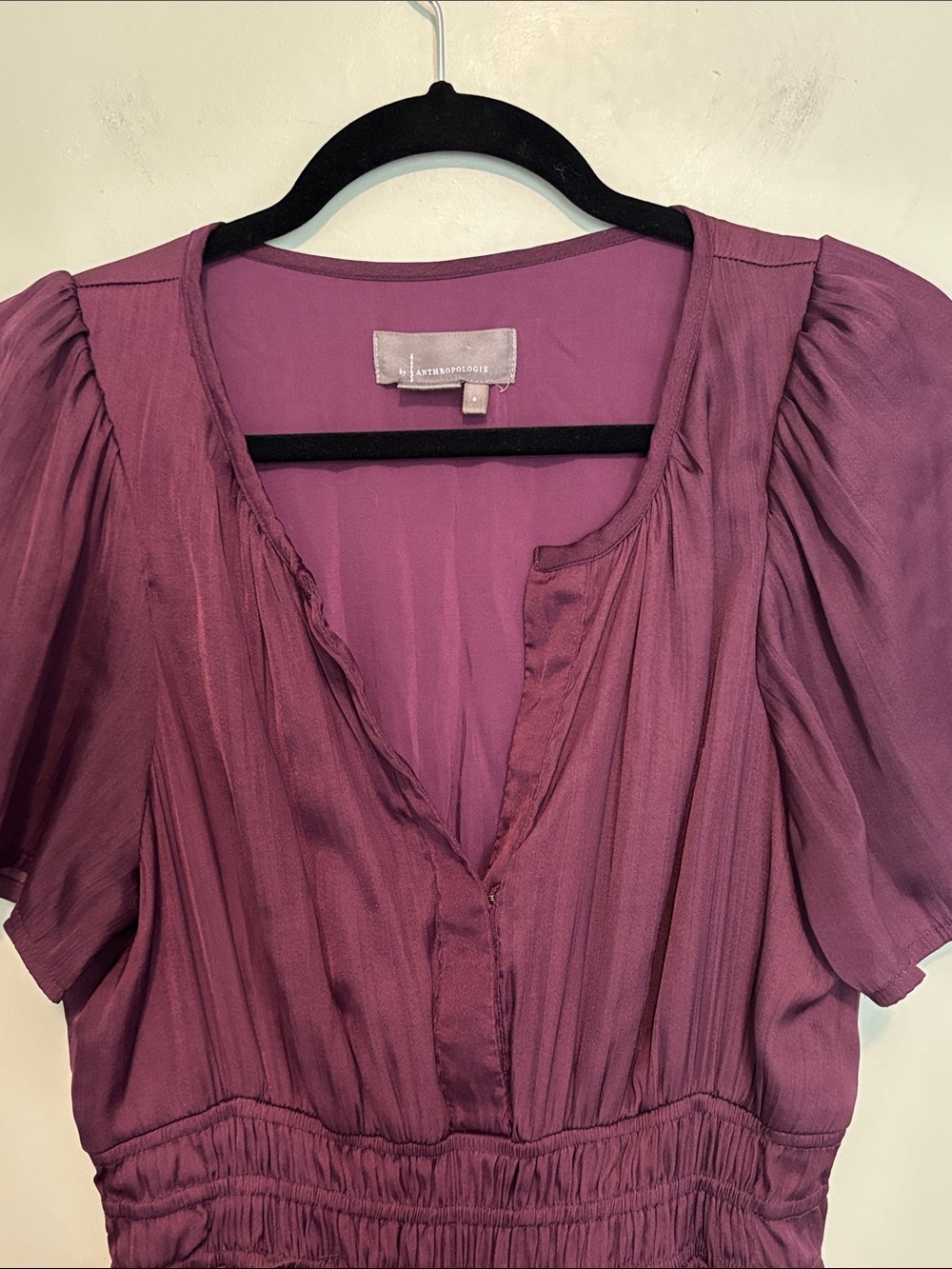 Anthropologie Somerset Maxi Dress in Plum (Size S) - Picture 3 of 8